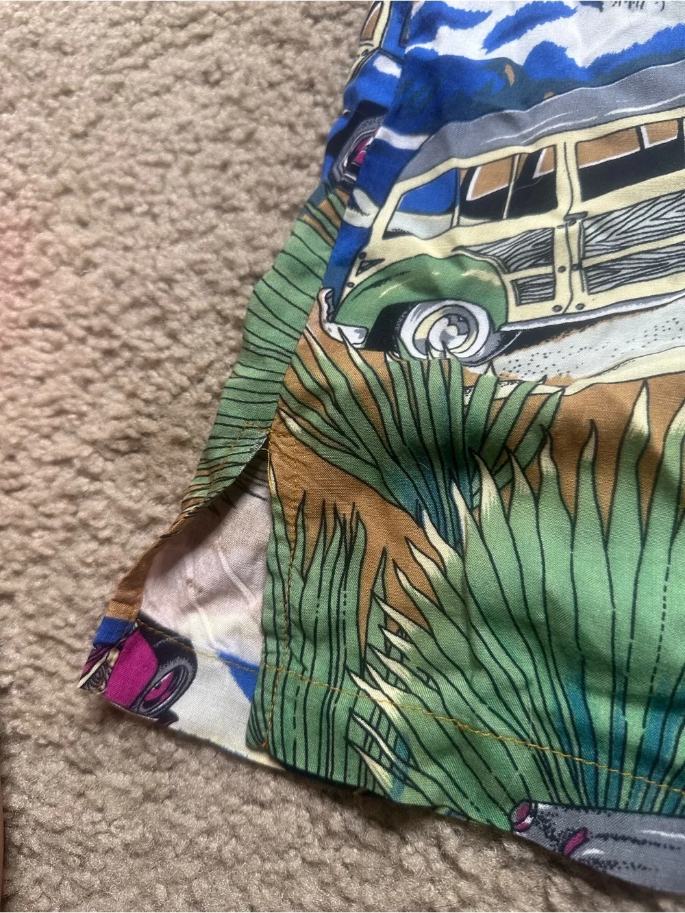 Tropical Print Short-Sleeve Shirt - PACIFIC BLUE USA brand  2XL